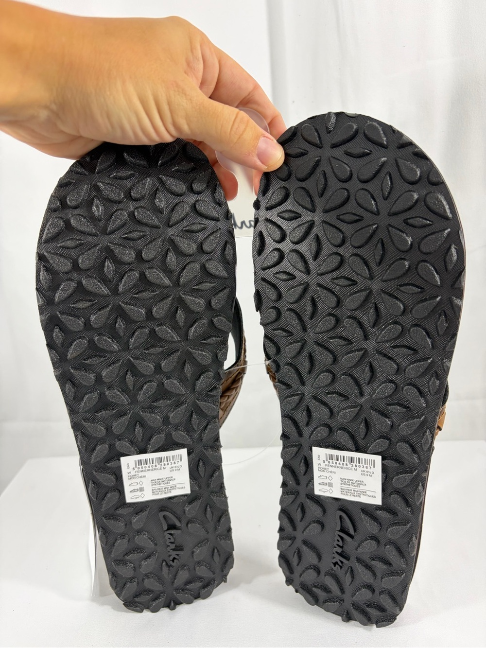 NWT Clarks Women’s Size 8 Brown Braided Sandals - Picture 7 of 8